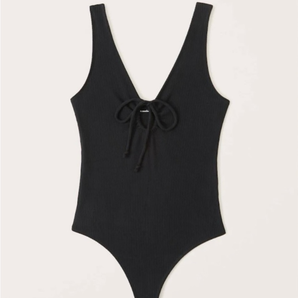Abercrombie & Fitch | Ribbed Tie-Front Bodysuit | Size M